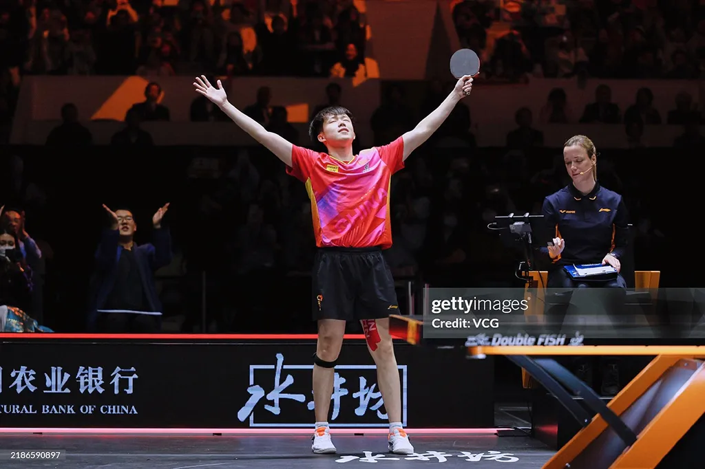 Wang Chuqin won WTT Finals titles for three consecutive years. Fukuoka 2024.