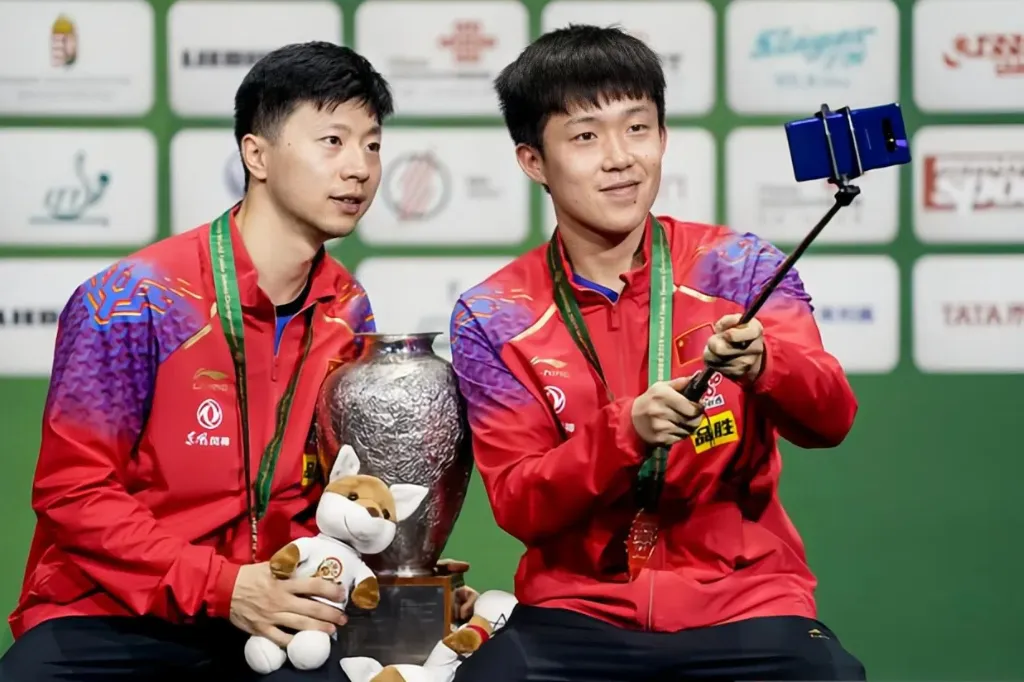 Ma Long and Wang Chuqin, 2019 WTTC Budapest