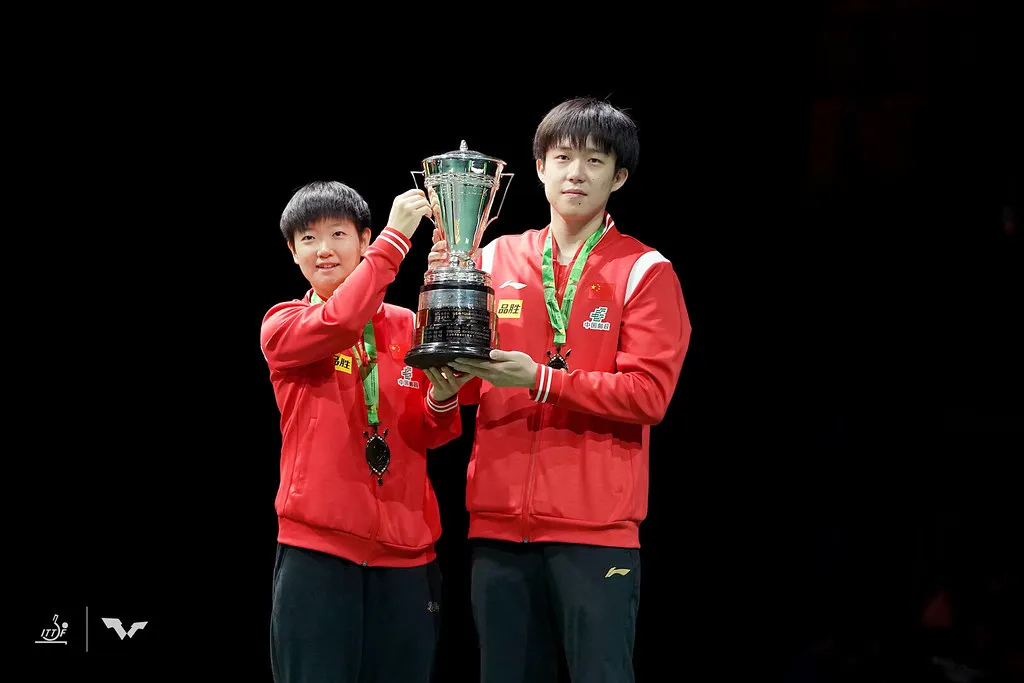 Wang Chuqin and Sun Yingsha won the mixed doubles final at 2023 World Championships.