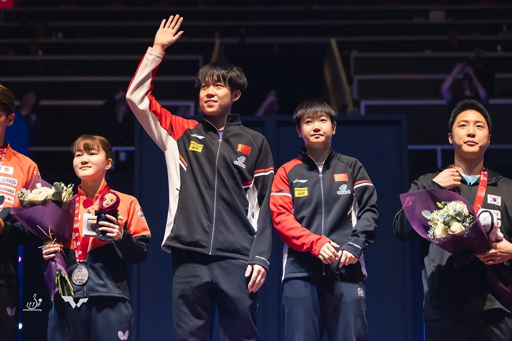 Wang Chuqin and Sun Yingsha won the mixed doubles final at 2025 World Championships.